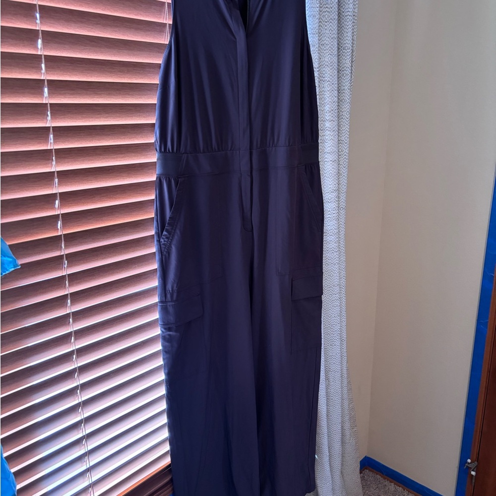 Athleta Zippered jumpsuit in Deep Brown